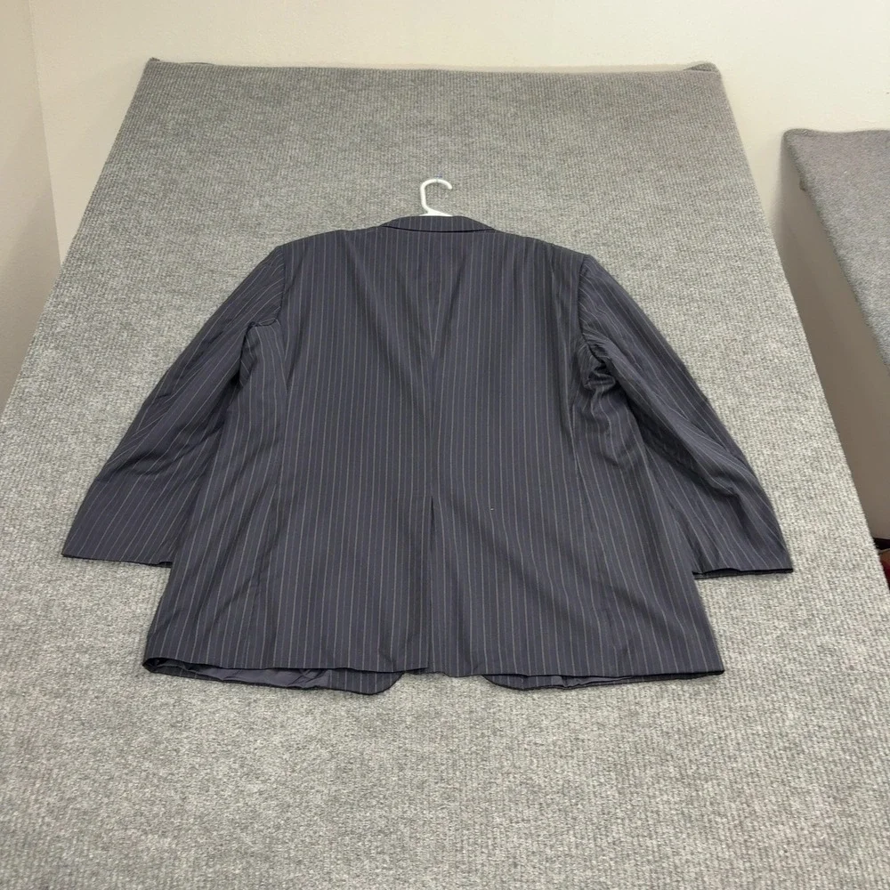 Brooks Brothers Suit Mens 48R 43W Navy Wool Pinstripe 1818 Madison Saxxon USA